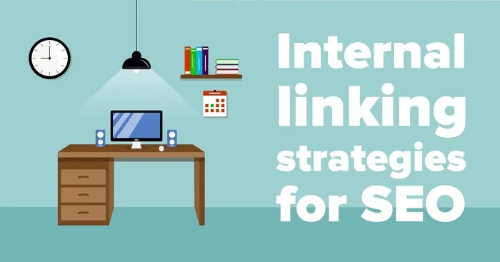 Cartoon graphic of the perfect home office for the article - Internal linking strategies for SEO